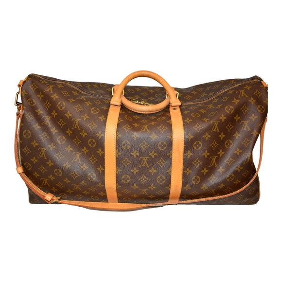 AUTHENTIC LOUIS VUITTON Monogram Bandouliere Keepall 60 Travel Bag - Picture 1 of 15